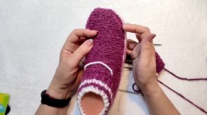 ? МК ⏩ Следки на двух спицах, без шва на подошве❗Урок для начинающих ?