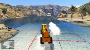 КАК ДАЛЕКО ПРОЕДЕТ ПОЕЗД ПО ВОДЕ??? ШОУ: ВОДА В GTA ONLINE!!!