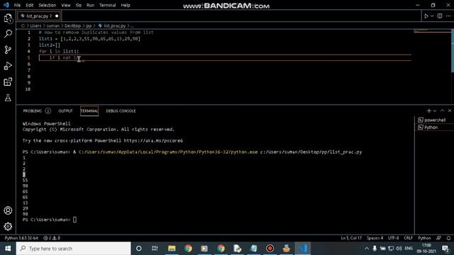 Python Program Remove Duplicate Elements from the List|Apex Education