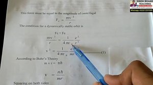 Radius of Nth Orbit of Hydrogen Atom XII Physics Chapter 18