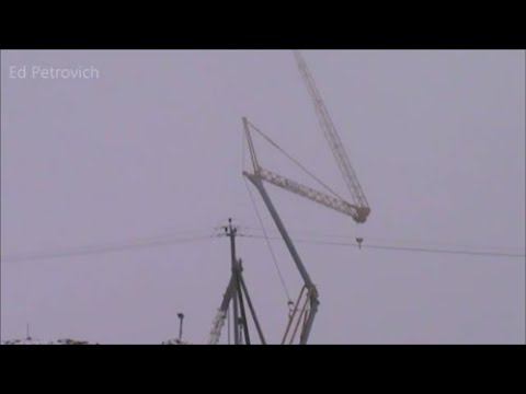 Мост в Самарской обл.13.04.21.Кран Potainплавкраны держат курс на опоры. Bridge Togliatti-Klimovka.