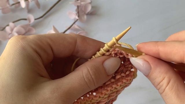 Красивый узор спицами для секционной пряжи / Gazzal Pareo смотреть онлайн