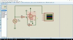 Inverting Amplifier to design on Proteus