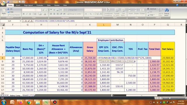 How to make Payroll in Excel for beginners | Payroll Processing in India #hr #readytogetupdate