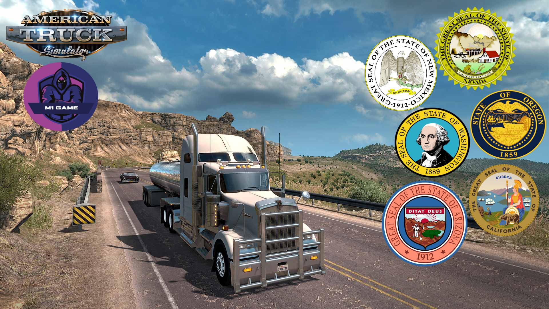 ATS v1.50 - За рулем Kenworth | M1 Game #109