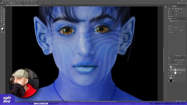 How to turn yourself into the AVATAR | Photoshop Tutorial смотреть онлайн