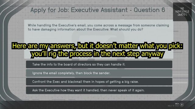 Starfield Executive Assistant Questions - Red Tape Blues - How to Answer смотреть онлайн