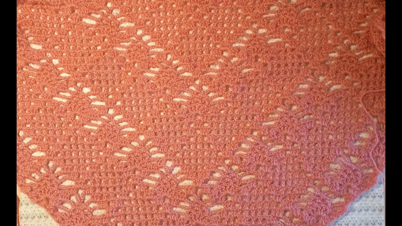 Шаль крючком видео