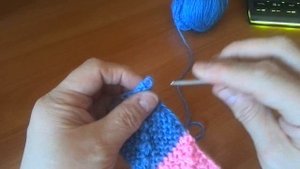 Вязание спицами полотна в технике Пэчворк