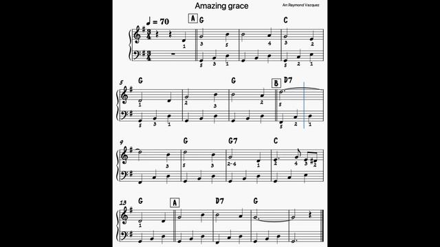 Amazing Grace with not the Metronome(Tempo)arrangement by Raymond Vazquez(RayVProMusic) смотреть онлайн