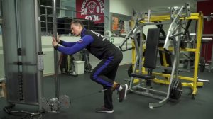 Разгибаие бедра в наклоне в кроссовере