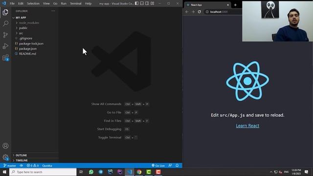 How to Install React Js and Create new react app, Developing , React Js for beginners , React ,JS?️