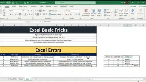 Excel Error Codes and their Solutions