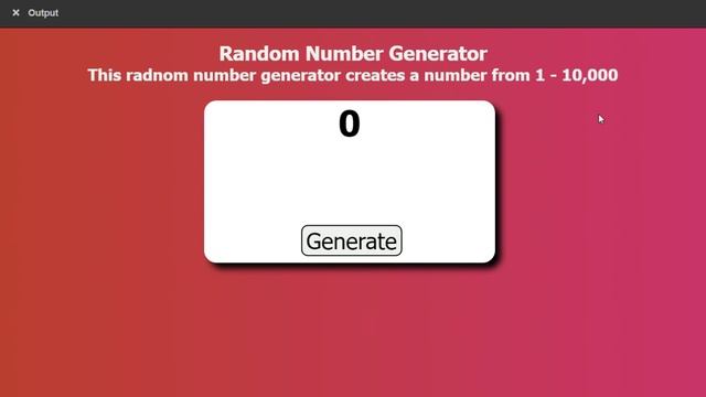 HTML Programming Tutorial EP:37 Random Number Generator Version 2 | Joshua's Programming