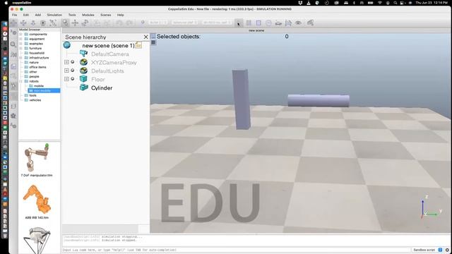 CoppeliaSim: (Basics) Create composite shapes using Group and Merge смотреть онлайн
