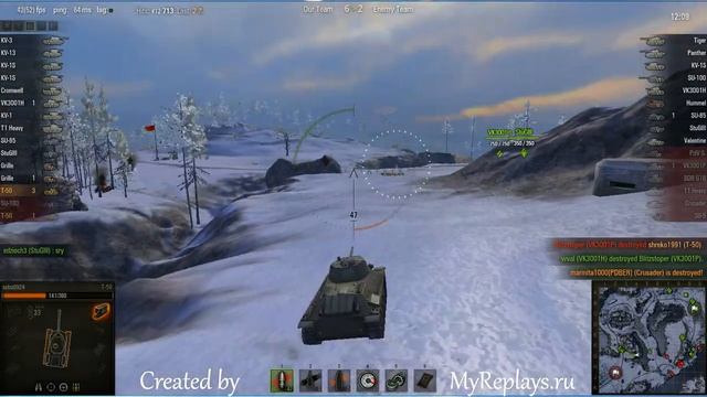 WOT: Arctic Region - T-50 - 6 frags - смотреть онлайн
