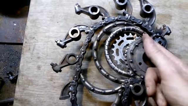 Морской конек из металлолома и запчастей.Этапы работы ,добавление элементов .Часть вторая смотреть онлайн