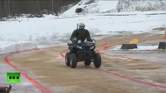 Российский робот на квадроцикле с правильной озвучкой