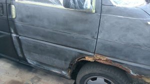 Volkswagen T4 Покраска (гравитексом)(раптор)