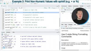 sprintf Function (Example) | Return Percent, Leading Blanks, or Zeros | Character String & Numbers