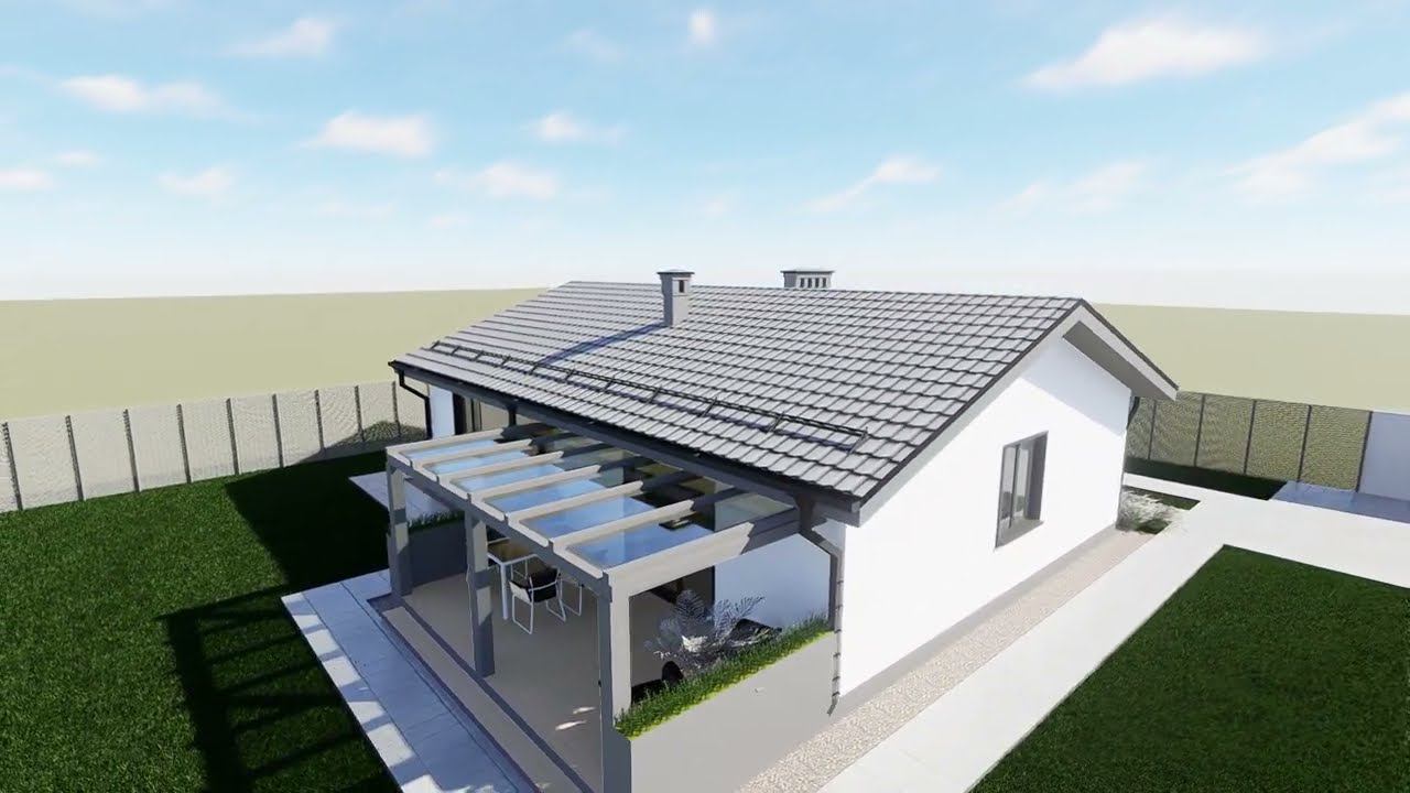 Одноэтажный дом 89 м2 - 2023 Визуализация. Теплый контур на 2023 г. - 3 900 000 р.
