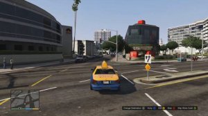 GTA V Rockford Hills police Department to Ammu-Nation Taxi ride