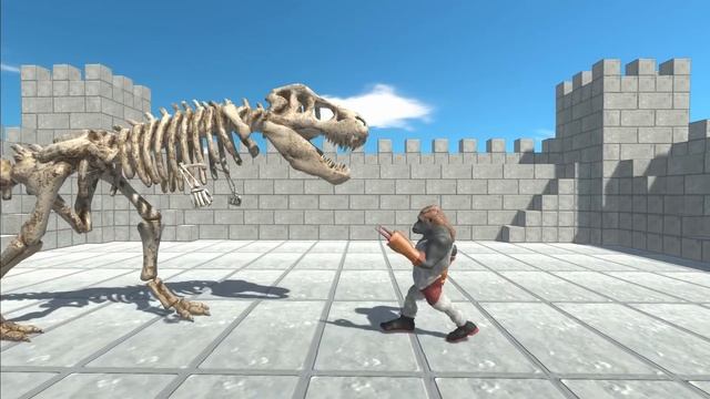 Skeleton T-REX in Ancient Castle vs ALL UNITS Animal Revolt Battle Simulator смотреть онлайн