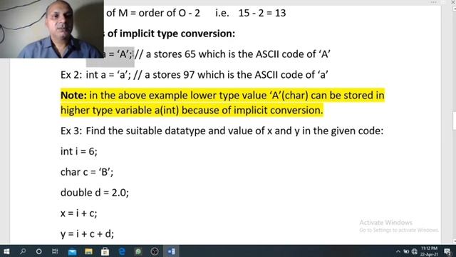 ICSE class 10 Computer Applications, Type conversation, how to find ASCII code of characters in jav