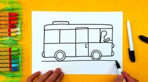 Как нарисовать АВТОБУС _ учимся рисовать .