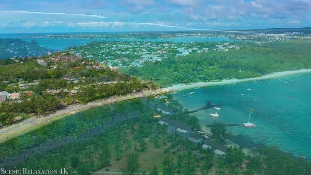 FLYING OVER MAURITIUS (4K UHD)- Relaxing Music Along With Beautiful Nature Videos - 4K Video смотреть онлайн