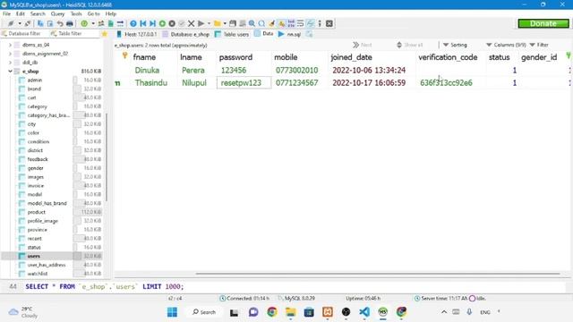 Web Project Task 05 | Forgot Password Option | 1st Year | Semester 01 | Java Institute