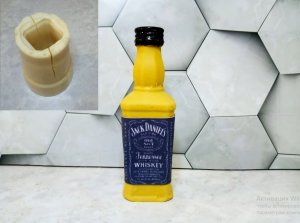 Бутылочка ВИСКИ Jack Daniels из шоколадной глазури. МОЛД из желатина. Как сделать дома пищевой молд.