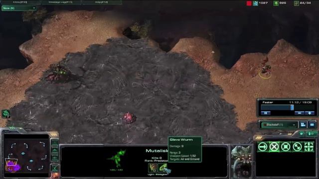 Starcraft 2 - Zerg Queen vs Zerg Mutalisk - No Upgrades/Powers смотреть онлайн