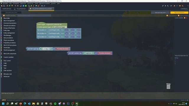 Teleporter | MCreator 2022.2