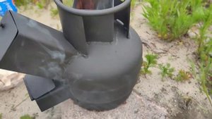 Печь-ракета из газового баллона своими руками