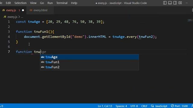Lesson 18 every (JavaScript Array Method)
