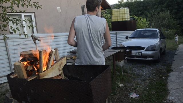 Турбо розжиг мангала газовой лампой с автозажыгалкой. смотреть онлайн