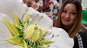 Ростовый цветок-светильник из изолона от Ирины Ищенко.