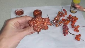 Результат стабилизации рябины бумажным клеем