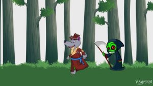 Смерть с косой и волк