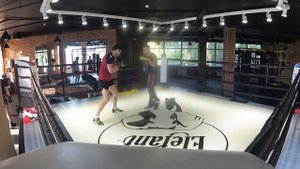 Бокс. Тимофеев Н. работа на тактических лапах. 04.07.19 тренер Березкин