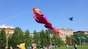 Запуск огромного воздушного змея