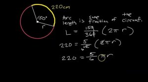 Finding the Radius Given the Arc Length and Central Angle