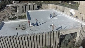 Монтаж «СПЕКТР-15» пароизоляции из TPO-мембраны, теплоизоляции и гидроизоляции из ПИБ-мембраны