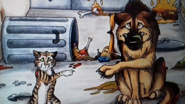 Детские стихи .Мурка- кошка и Бимка - пес.