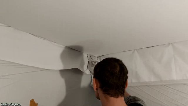Монтаж тканевого натяжного потолка Descor смотреть онлайн