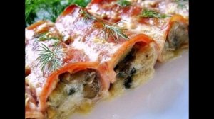 Рулетики из ветчины с сыром