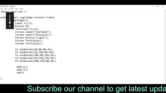 Login Page using AWT in JAVA смотреть онлайн