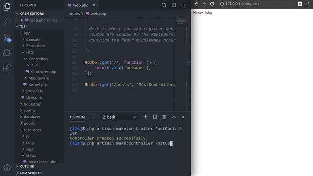 Laravel 6 Tutorial 03 - Controllers