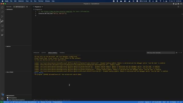 Episode-11 | How to create console application in c# with VSCode and .Net 6